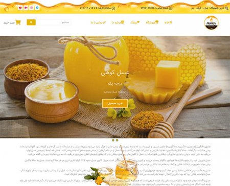 عسل ،فروشگاه اینترنتی عسل،طراح سایت