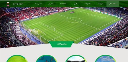 چمن مصنوعی و سالن ورزشی ، طراحی سایت رشت