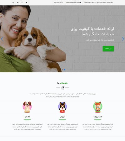 طراحی سایت پت شاپ