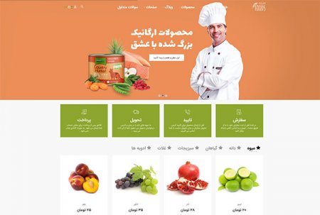 فروشگاه مواد غذایی وگان، طراح سایت رشت